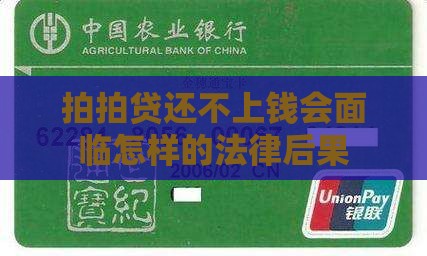 拍拍贷还不上钱会面临怎样的法律后果