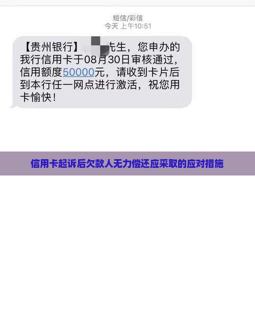 信用卡起诉后欠款人无力偿还应采取的应对措施