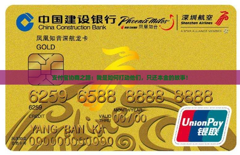 支付宝协商之路：我是如何打动他们，只还本金的故事！