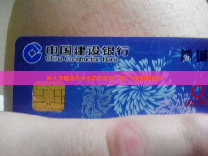 好人贷逾期几天不影响信用？这个秘密得知道！