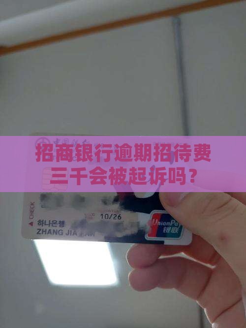 招商银行逾期招待费三千会被起诉吗？