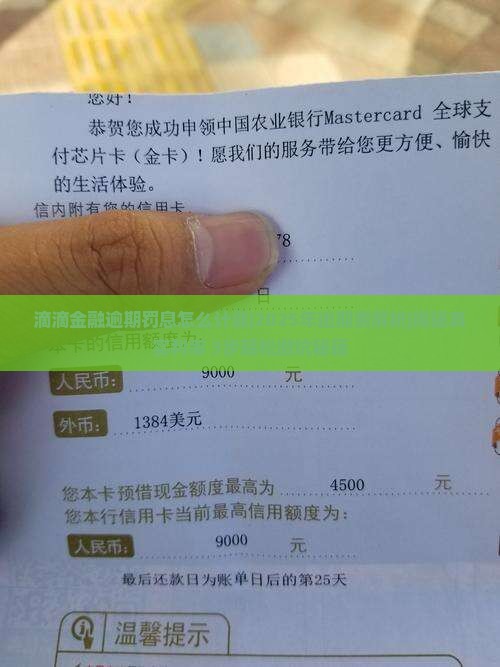 滴滴金融逾期罚息怎么计算