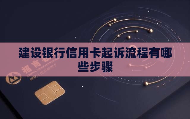 建设银行信用卡起诉流程有哪些步骤