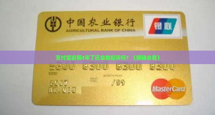 支付宝逾期4年了还会被起诉吗