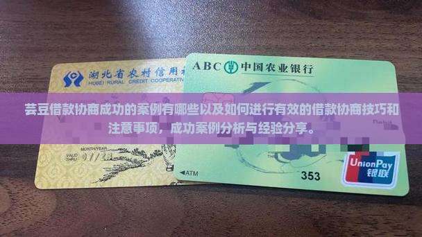 芸豆借款协商成功的案例有哪些
