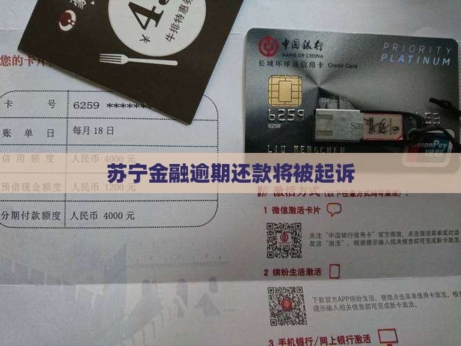 苏宁金融逾期还款将被起诉