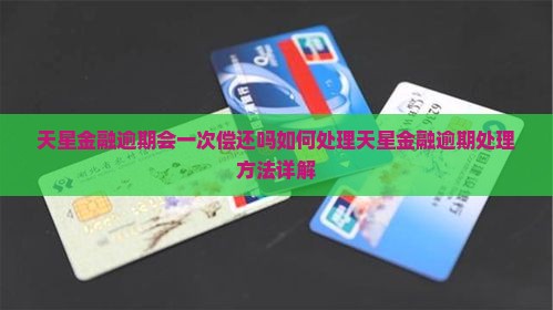 天星金融逾期会一次偿还吗如何处理