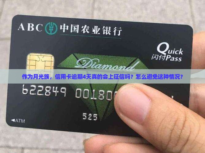 作为月光族，信用卡逾期4天真的会上征信吗？怎么避免这种情况？