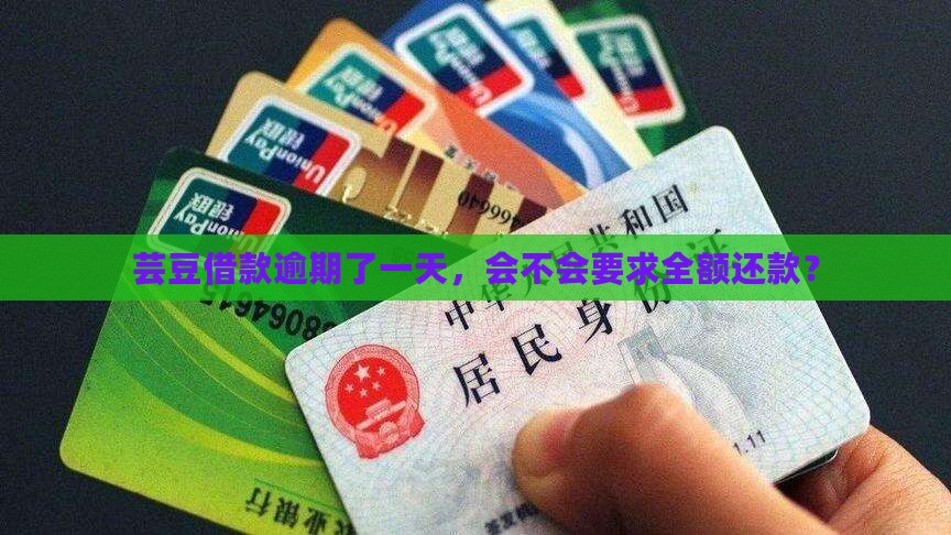 芸豆借款逾期了一天，会不会要求全额还款？