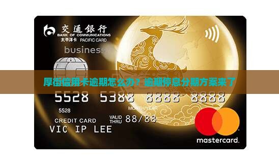 厚街信用卡逾期怎么办？逾期停息分期方案来了
