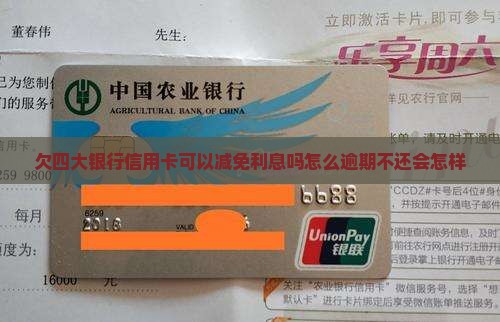 欠四大银行信用卡可以减免利息吗怎么逾期不还会怎样
