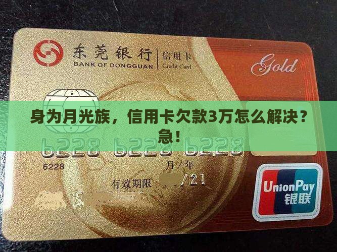 身为月光族，信用卡欠款3万怎么解决？急！