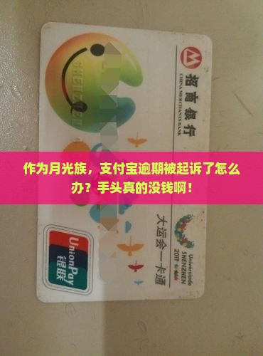 作为月光族，支付宝逾期被起诉了怎么办？手头真的没钱啊！