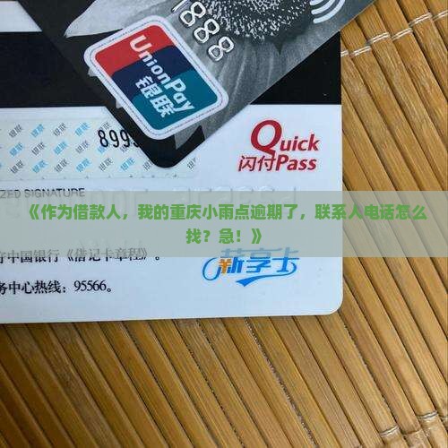 《作为借款人，我的重庆小雨点逾期了，联系人电话怎么找？急！》