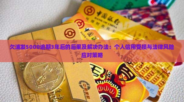 欠浦发5000逾期3年后的后果及解决办法：个人信用受损与法律风险应对策略