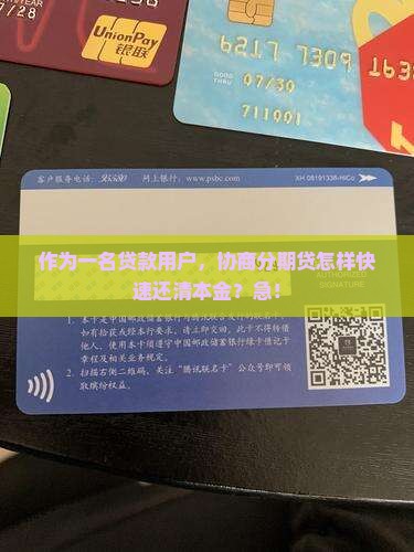 作为一名贷款用户，协商分期贷怎样快速还清本金？急！