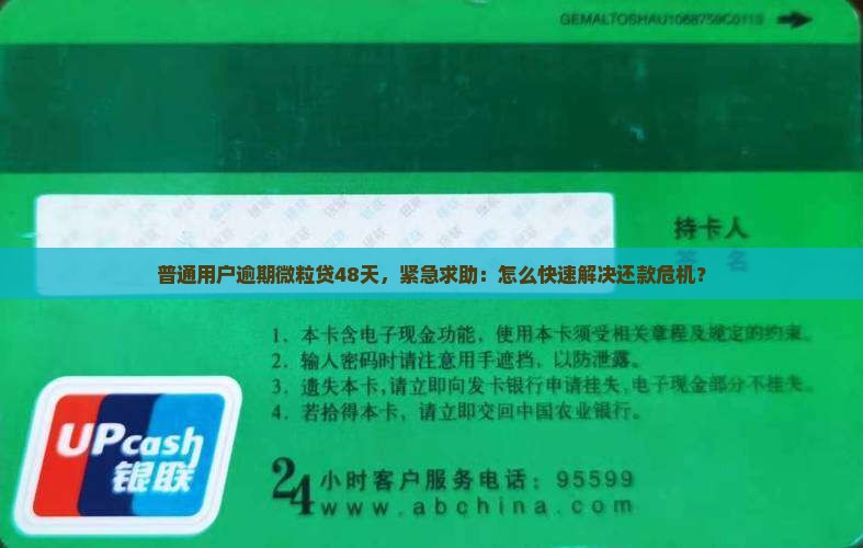 普通用户逾期微粒贷48天，紧急求助：怎么快速解决还款危机？