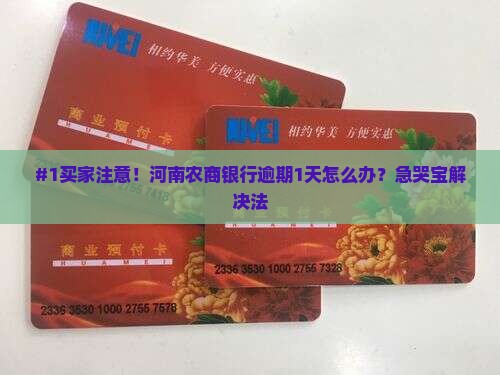 #1买家注意！河南农商银行逾期1天怎么办？急哭宝解决法