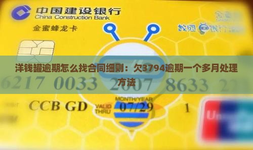 洋钱罐逾期怎么找合同细则：欠3794逾期一个多月处理方法