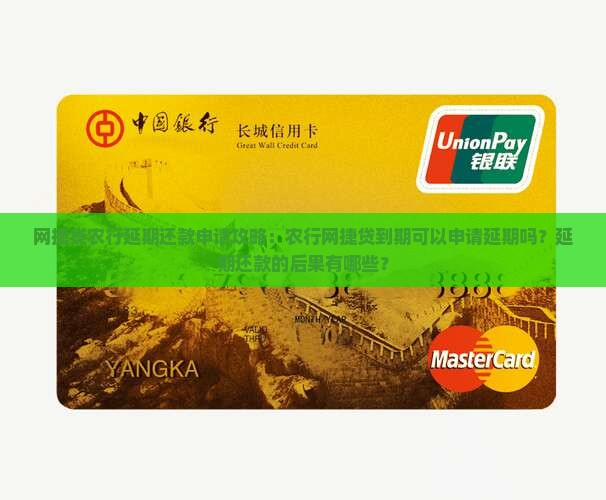 网捷贷农行延期还款申请攻略 网捷贷农行延期还款申请攻略