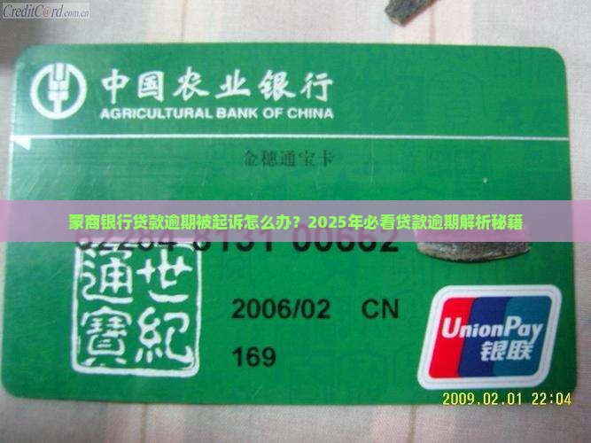 蒙商银行贷款逾期被起诉怎么办