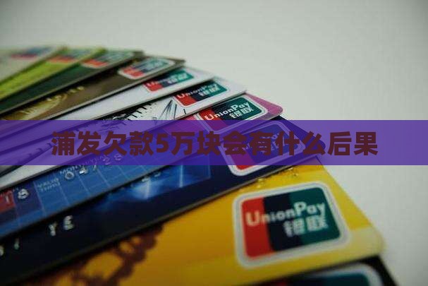 浦发欠款5万块会有什么后果
