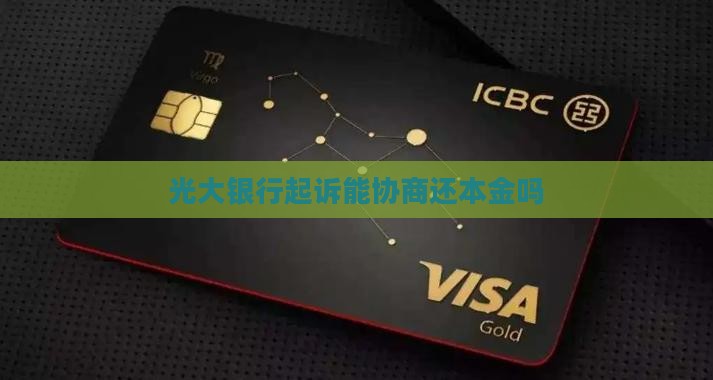 光大银行起诉能协商还本金吗