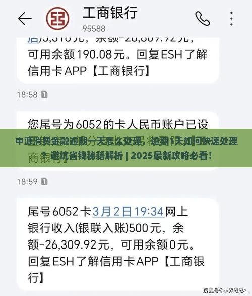中源消费金融逾期一天怎么处理