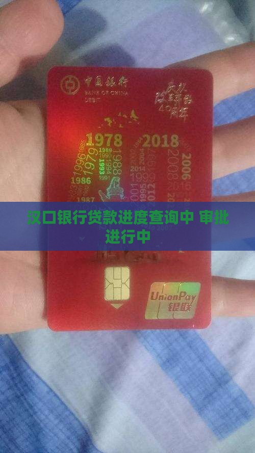 汉口银行贷款进度查询中 审批进行中
