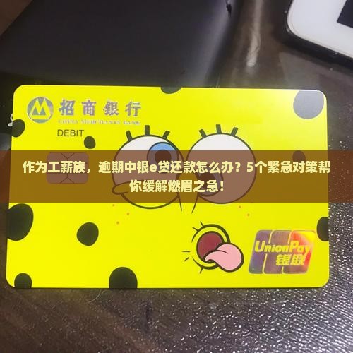 作为工薪族，逾期中银e贷还款怎么办？5个紧急对策帮你缓解燃眉之急！