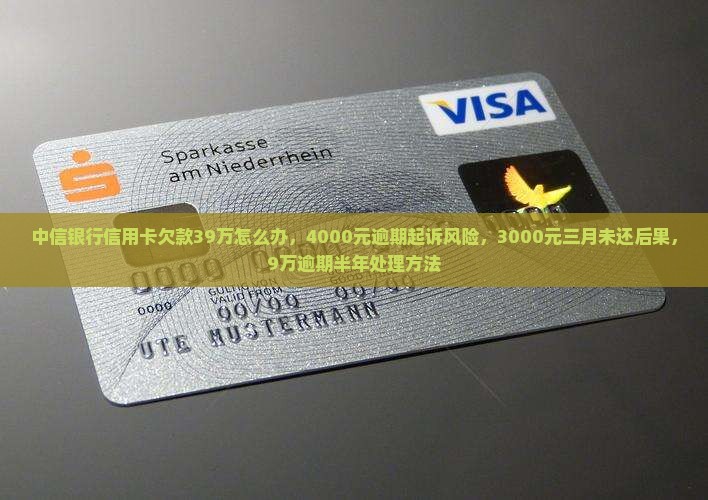 中信银行信用卡欠款39万怎么办，4000元逾期起诉风险，3000元三月未还后果，9万逾期半年处理方法