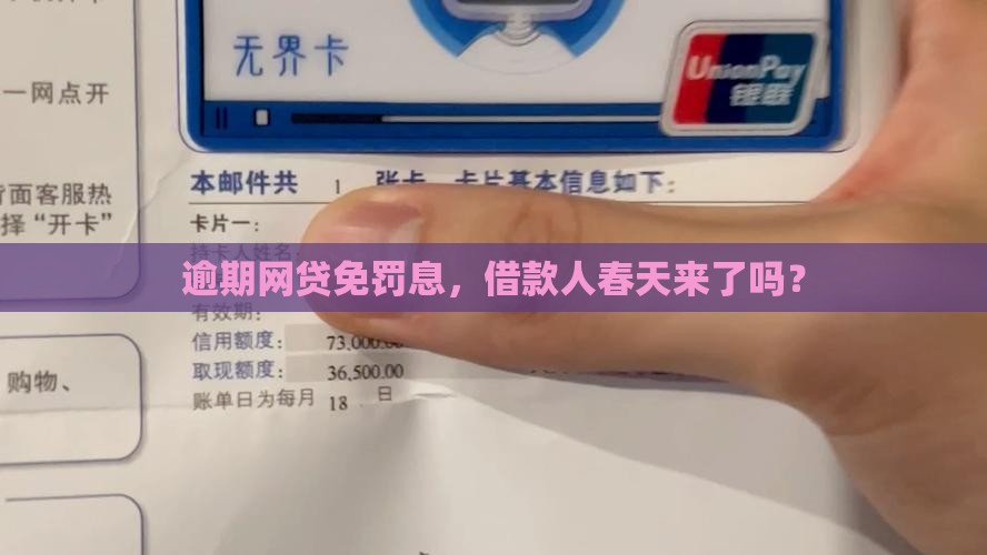 逾期网贷免罚息，借款人春天来了吗？