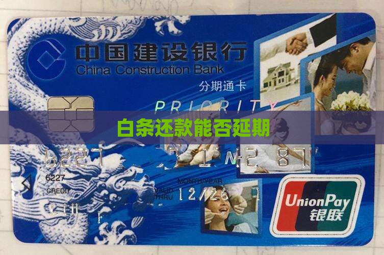 白条还款能否延期