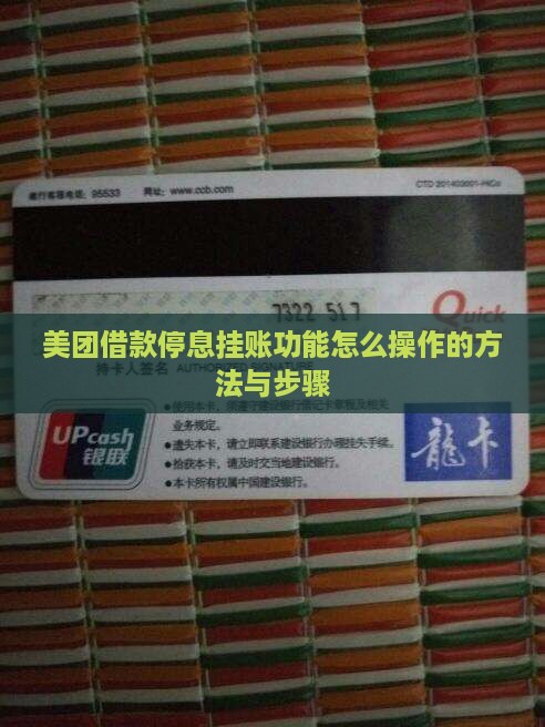 美团借款停息挂账功能怎么操作