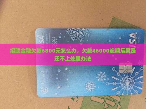 招联金融欠款6800元怎么办