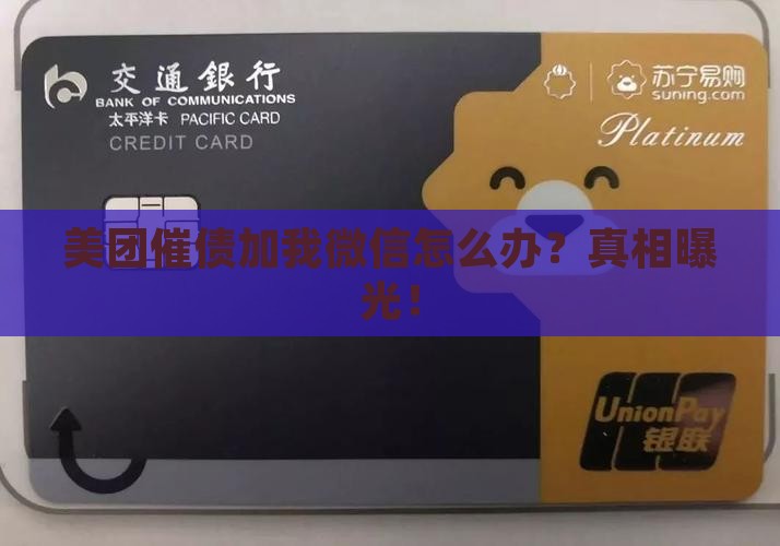 美团催债加我微信怎么办