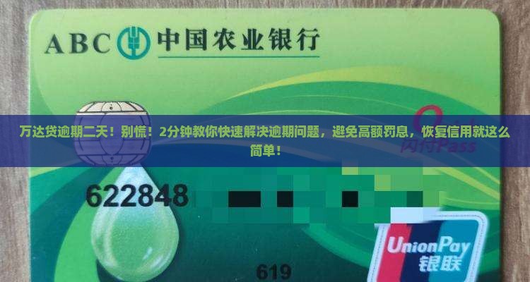 万达贷逾期二天