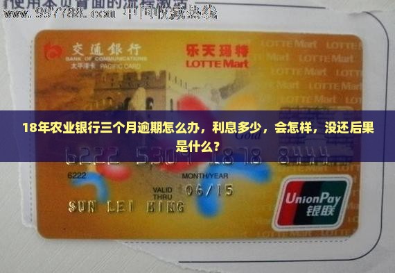 18年农业银行三个月逾期
