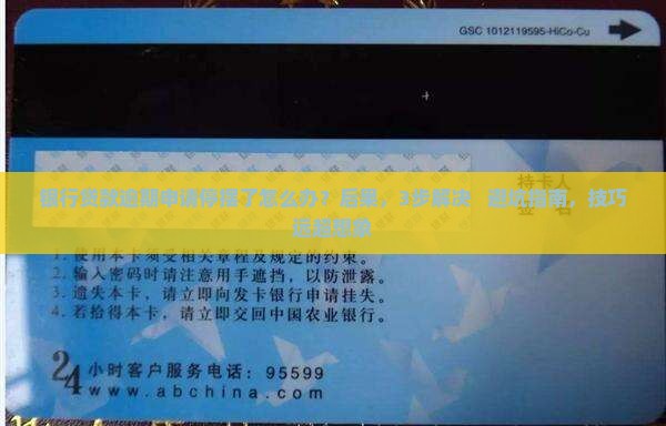 银行贷款逾期申请停摆了怎么办