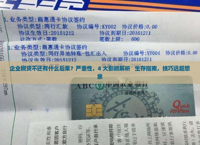 企业税贷不还有什么后果值得注意