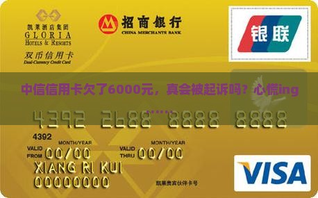 中信信用卡欠款6000元会被起诉吗