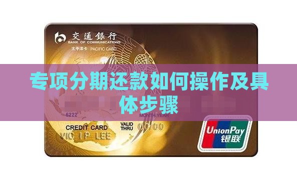 专项分期还款如何操作