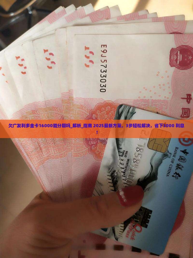 欠广发利多金卡16000能分期吗