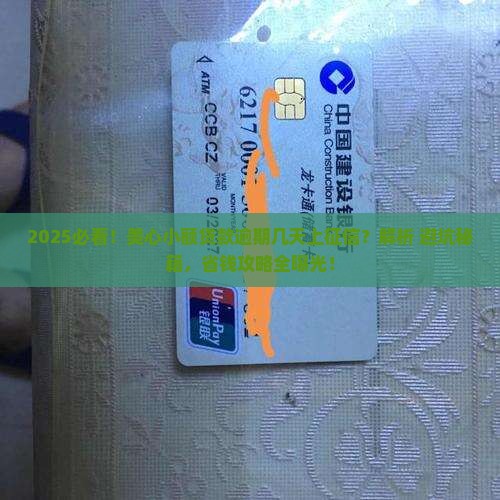 美心小额贷款逾期几天上征信怎么处理