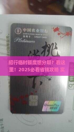 招行临时额度如何申请分期付款