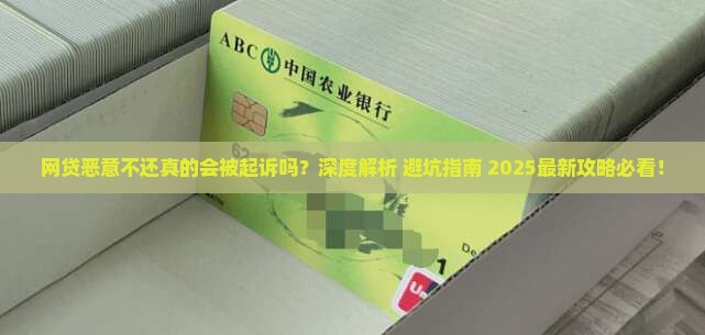 网贷恶意不还会被起诉吗