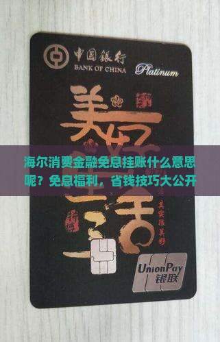 海尔消费金融免息挂账什么意思呢