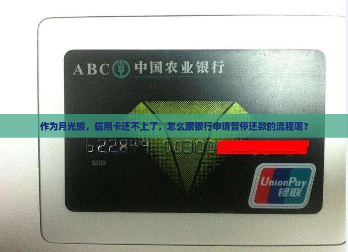 作为月光族，信用卡还不上了，怎么跟银行申请暂停还款的流程呢？