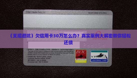 欠信用卡30万如何来还债
