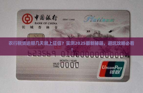 农行税贷逾期多少天会上征信 农行税贷逾期多少天会上征信